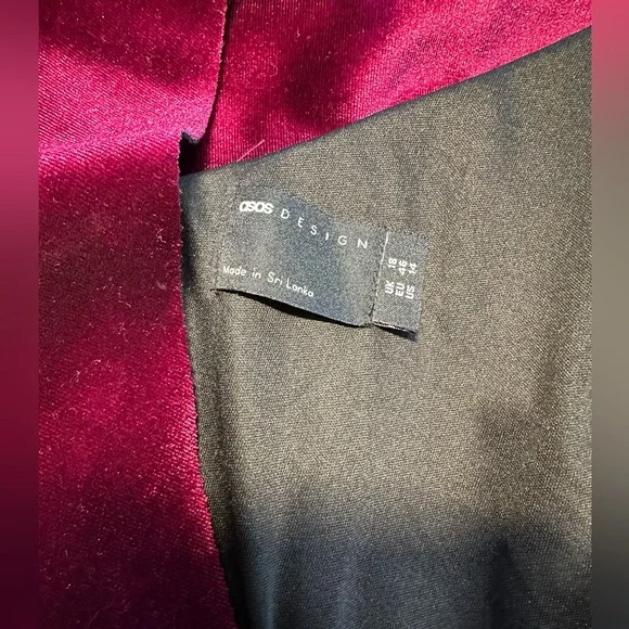 Velvet Bare Shoulder Midi Dress in Berry - Picture 8 of 11